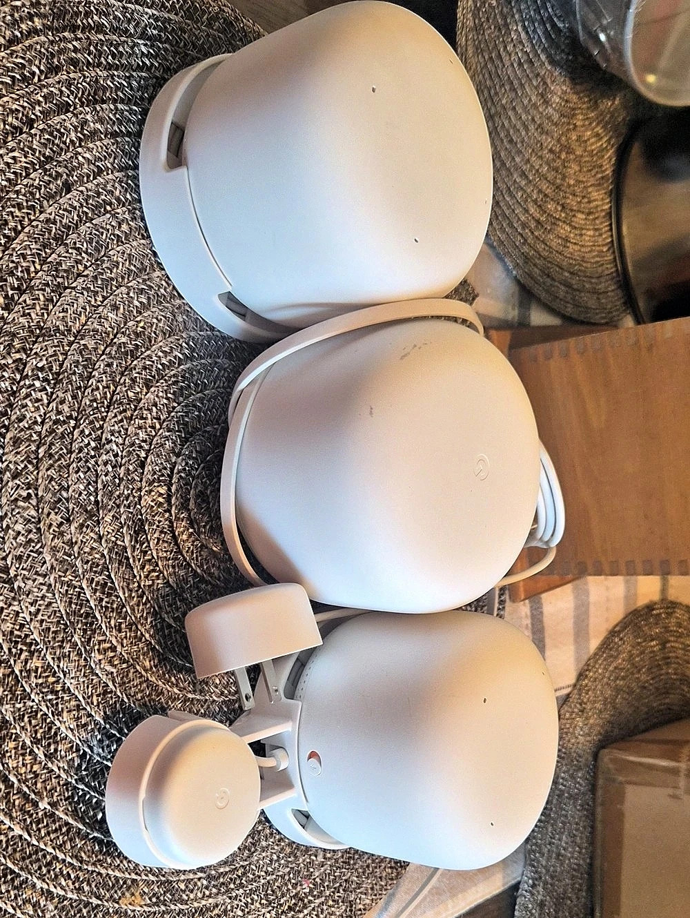 Google Nest Audio White Smart Speakers Set